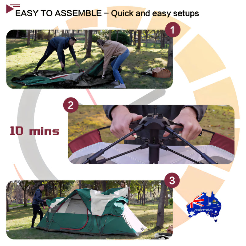 6 Person Family Waterproof Camping Tent