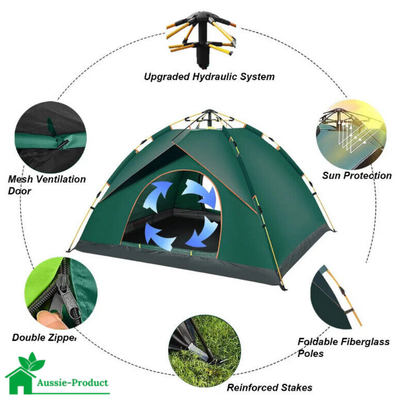 Pop Up Camping Tent UV Protected (4-5 People)